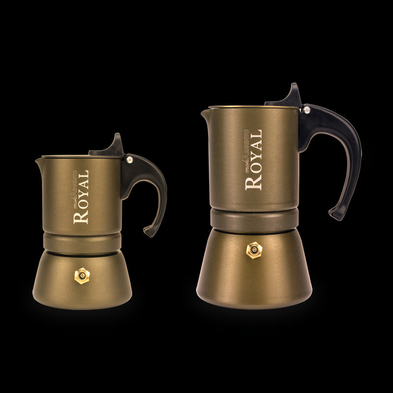 Caffettiera Moka Argento Royal  – Nichel Free in Metalceramica GHA, 2 tazzine